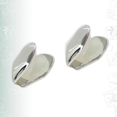 Miniatura 7 de EXCEART 4 piezas plateadas pequeñas tapa de un solo diente Hip Hop dientes decoración de parrilla