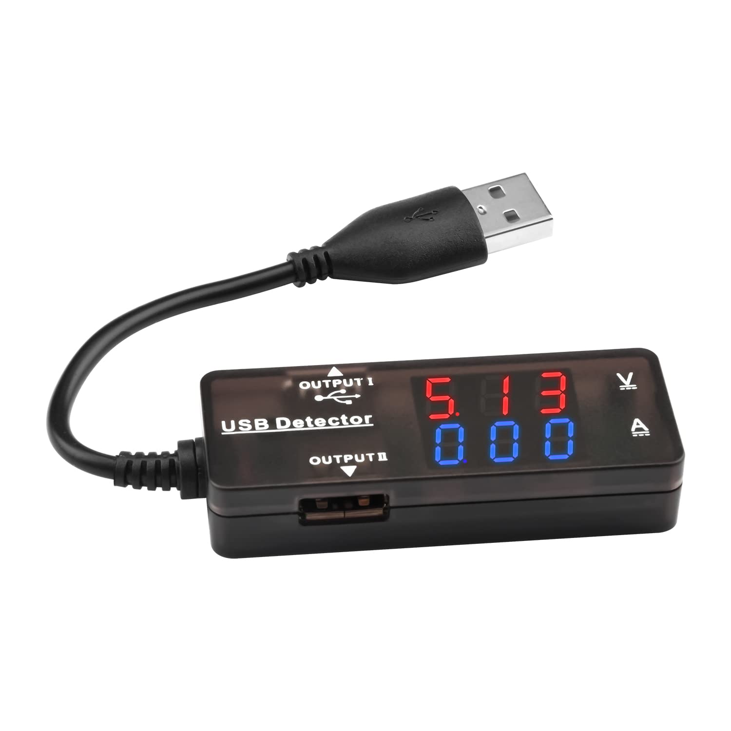 diymore USB Tester Multímetro 2 puertos de salida Detector USB digital Cargador de energía Amperímetro Voltímetro Multi-Monitor con pantalla LED a color