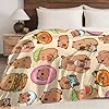 Capybara Gifts Blanket, Soft Flannel Throw for Kids Boys Girls, Cute Animal Plush Gift for Teens Birthday, Cozy Kawaii Stuff Decor for Room Couch Sofa-40x50inches #5
