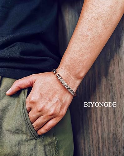 Stainless Steel Braided Cable Cuff Bangle Bracelet, Adjustable, Mens Womens, Minimalist4