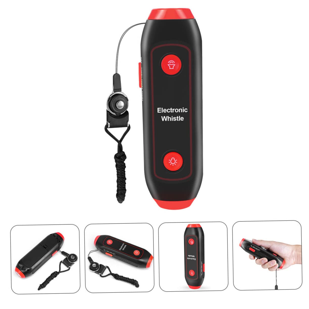 INOOMP 2 Pezzi 3 Fischietti A Mano per Allenatori E Insegnanti Fischietto Elettronico con Cordino Torcia Luci