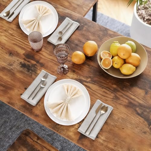 Servilletas de tela beige 43 x 43 cm, pack múltiple miniatura 7