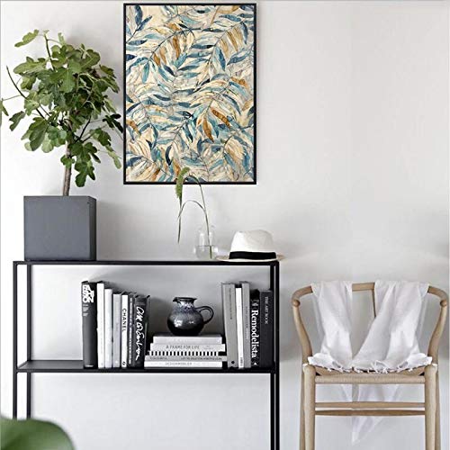 Wall art retro feuilles pour habiller un grand mur de sejour vide
