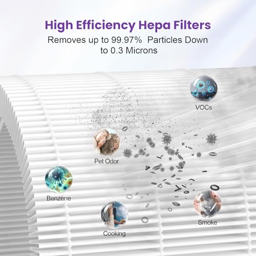 Image of 2 Pack 130i Replacement Filter Compatible with PuroAir 130i Air Purifier | 3-in-1 H13 True HEPA High-Efficiency Activated Carbon Filter