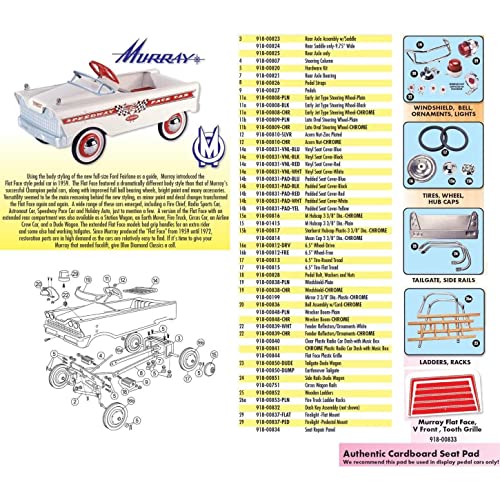 Murray Flat Face Circus Wagon Rails