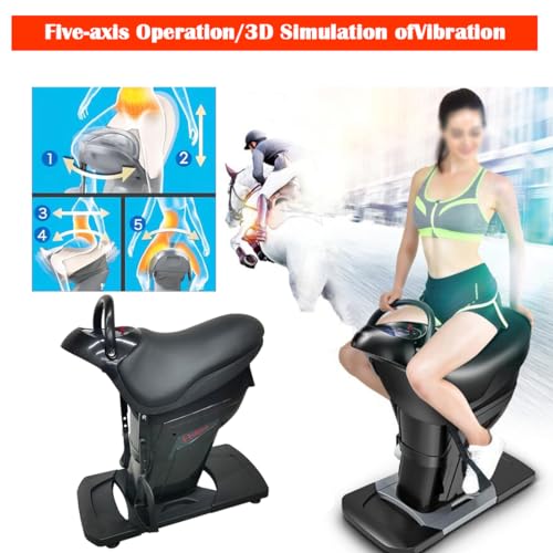 Image of INTBUYING 110V Electric Horse Riding Simulator Machine with 20 Level Speed | 3 Program Modes, Digital Display Screen, Safety Switch, Abdominal Exercise Health Fitness Equipment for Full-body Load 265lbs