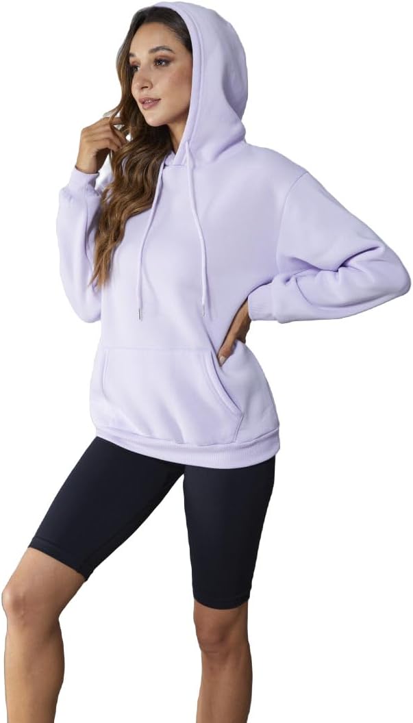 SOLY HUX Women’s Casual Hoodies Sweatshirts Long Sleeve Basic Pullover Tops With Kangaroo Pockets Winter Fall Clothes