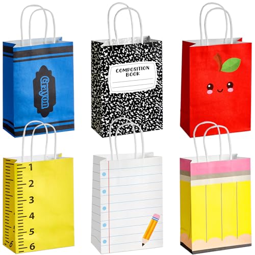 24 Pcs Pencil Crayon Apple Bags