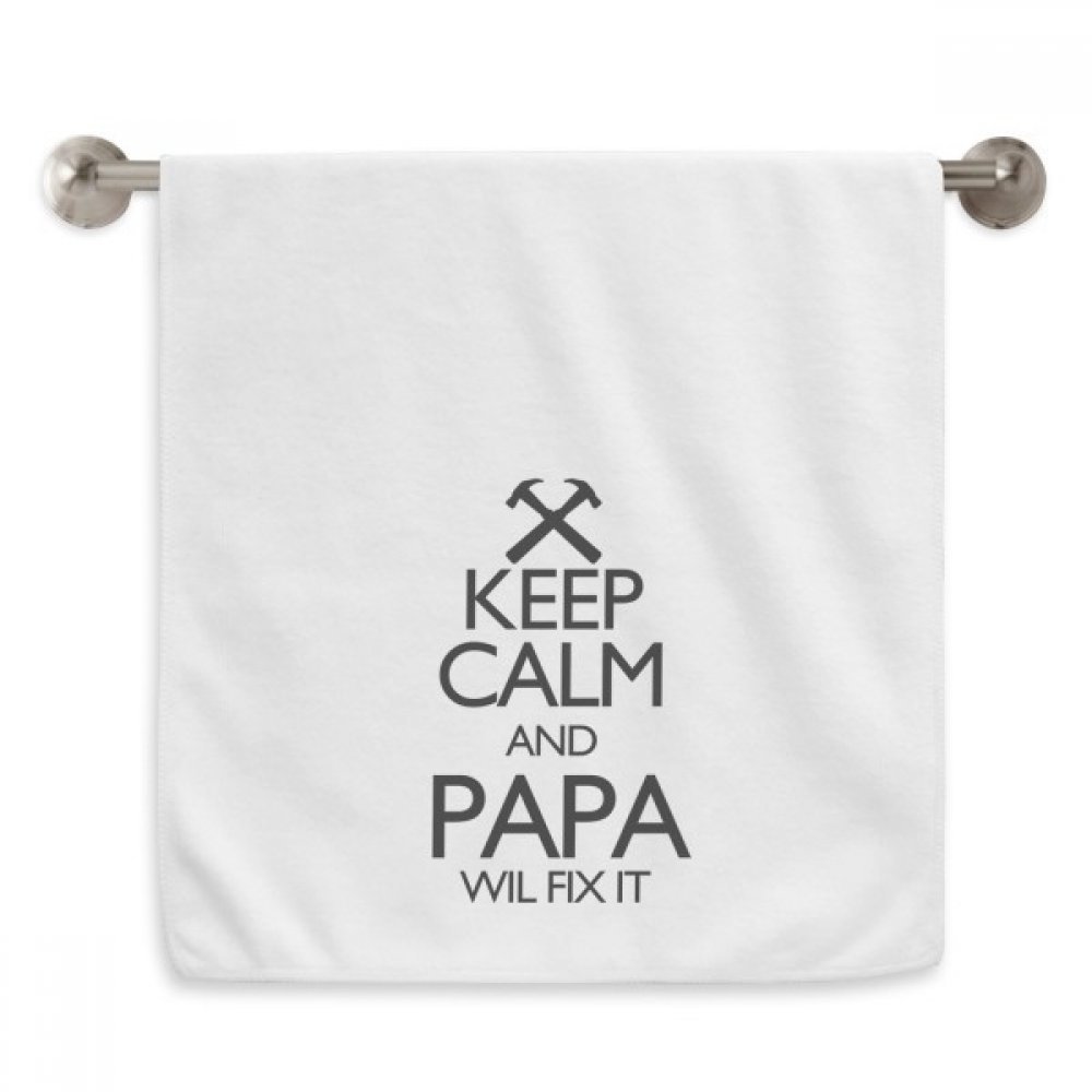 Serviette de toilette humour papa pour la salle de bain familiale