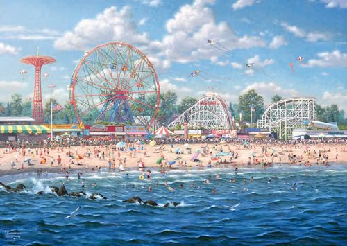 Schmidt Spiele Thomas Kinkade 57365 Coney Island - Puzzle de 1000 Piezas