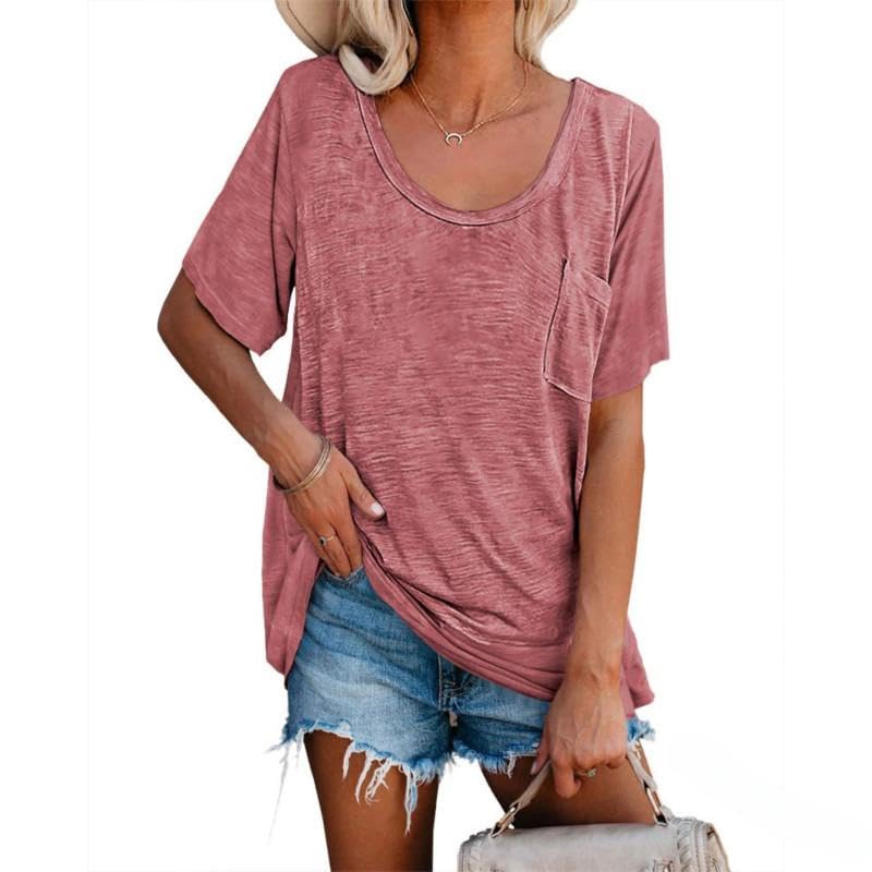 T-shirt femme rouge Cicy Bell coupe fluide taille 2L ideal pour les sorties en terrasse