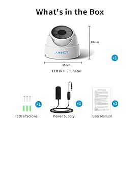 Lonnky Indoor 850nm IR Illumination For Cameras And VR (Quest, Quest2, Quest3, VR2 PlayStation, PS5 VR2), 2M Cable, Enhances Night Vision In B/W LED, Includes 12V1A Power Supply- Black