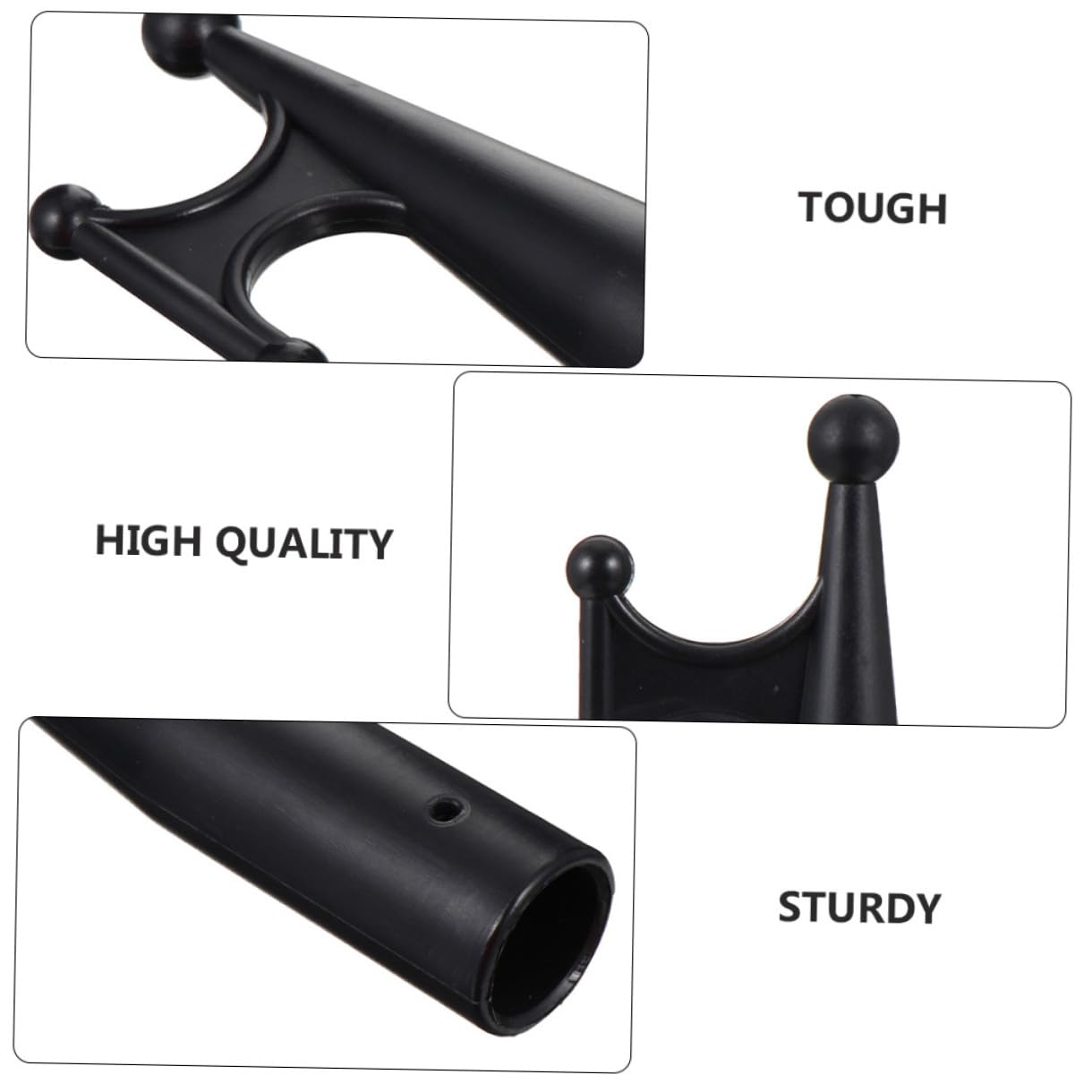 SUPVOX Mezzo Marinaio in Plastica Kayak Corde Elastiche con Ganci Cinghie Elastiche Barca Piscina Elastico Corda Rimorchio Gancio Punta del Mezzo Marinaio Barche Black