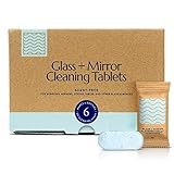 CLEANOMIC Glass and Mirror Cleaning Tablets (6 Pack) - All-Purpose Multi-Surface Household Cleaner T