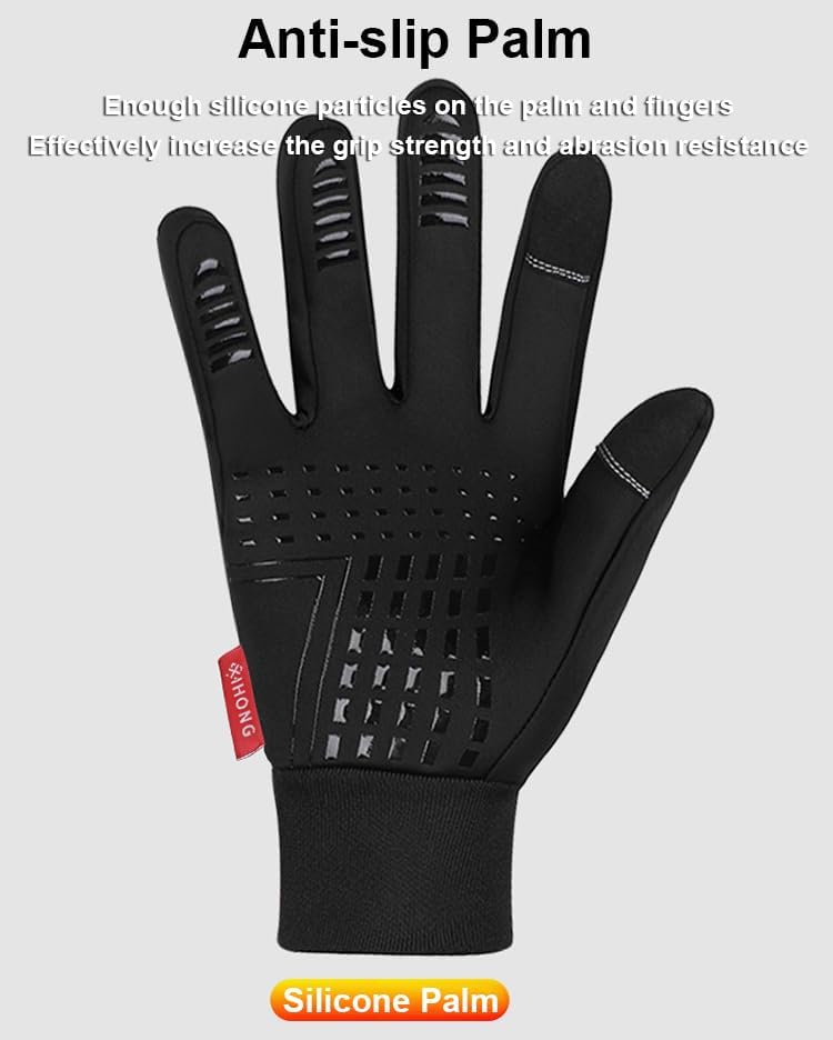 Miniatura 5 de Guantes de invierno con pantalla táctil para hombres y mujeres, para correr, ciclismo, conducción, guantes cálidos en clima frío para ciclismo,