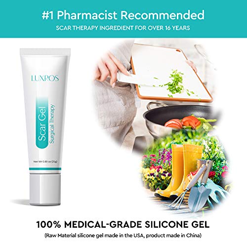 LUXROS-Advanced-Surgical-Scar-Remover-Gel-for-Old-and-New-Scars-Medical-Grade-Silicone-Gel-to-Remove-Scars-from-Surgery-Injury-Burns-Acne-25g-Reduces-Appearance-of-Keloid-Scars