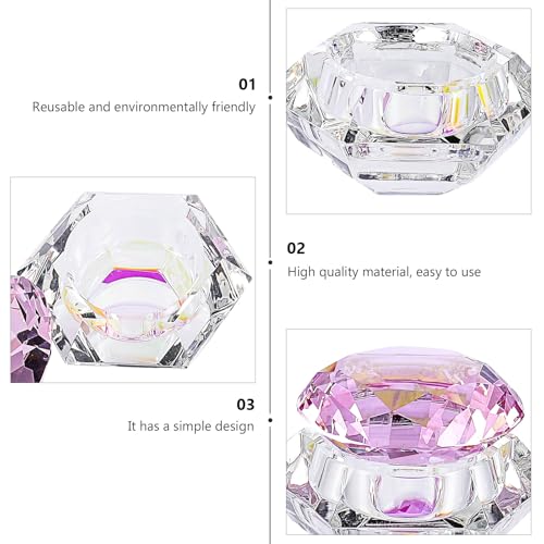 Vaso de cristal para lavado de pinceles de uñas miniatura 3