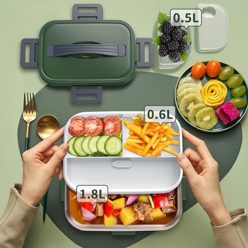 IFENROL Electric Lunch Box for Adults, 1.8L 100W Heating Lunch Box for Men - image 3