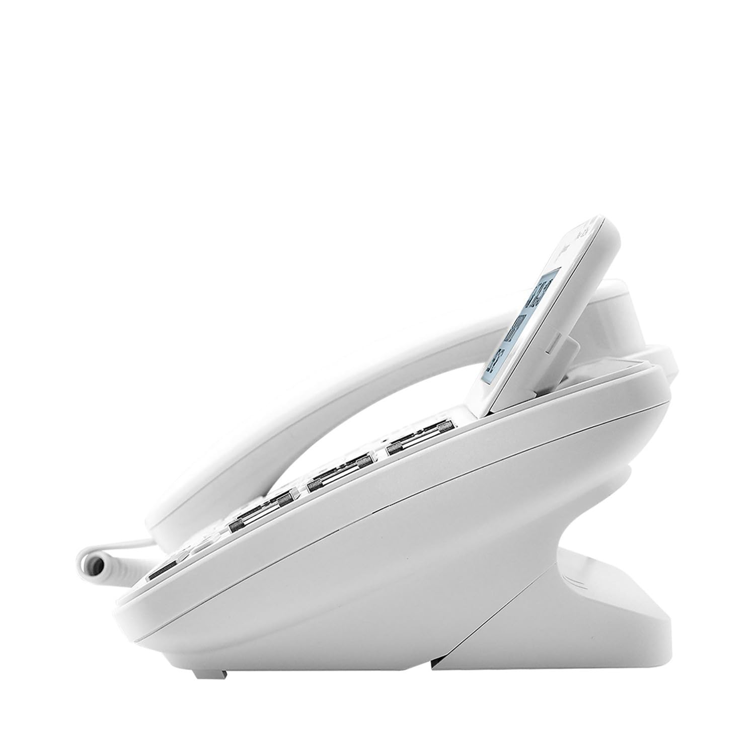 Geemarc CL595 - Teléfono con Cable Amplificado y Auricular Adicional con Contestador, Botones Grandes y Función SOS para Personas Mayores - Pérdida Auditiva Moderada o Severa