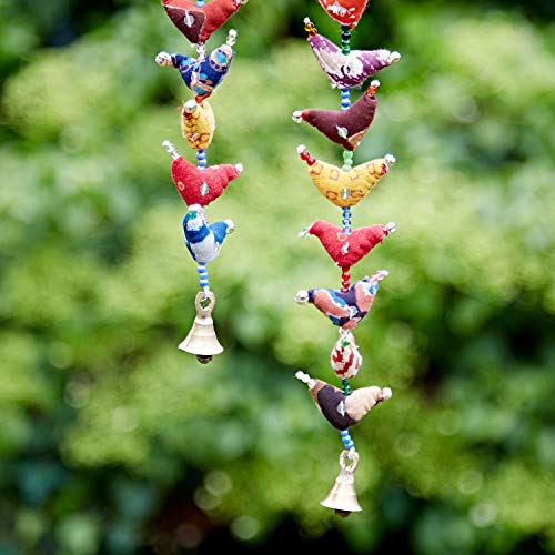 Paper-High-10-Bird-Bell-Tota-Traditional-Indian-Hanging-Decoration-Handmade-Recycled-Fabric-Bedroom-Decorations-Home-Decor