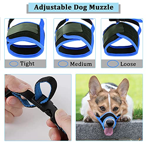 Dog Muzzle, Adjustable Dog Muzzle to Prevent Biting Chewing and Nipping