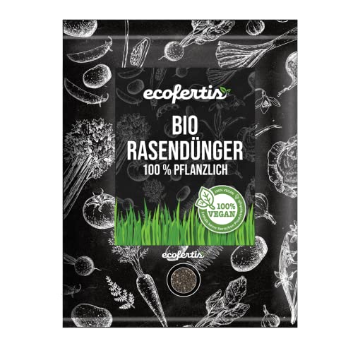 Preisvergleich Produktbild ECOFERTIS Bio Rasendünger - 10kg Organischer Grasdünger / Zertifizierter Langzeitdünger für saftig grünen Rasen in Frühjahr & Herbst / NPK Gras Dünger mit Langzeitwirkung - Sicher für Kinder & Hunde