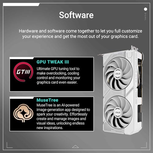 ASUS Dual NVIDIA GeForce RTX™ 5060 8GB GDDR7 White OC Edition Graphics Card, Desktop (PCIe 5.0, DLSS 4, HDMI 2.1b, DisplayPort 2.1b, 2.5-Slot, Axial-tech Fan, Dual BIOS), 3 Year Warranty - Image 8