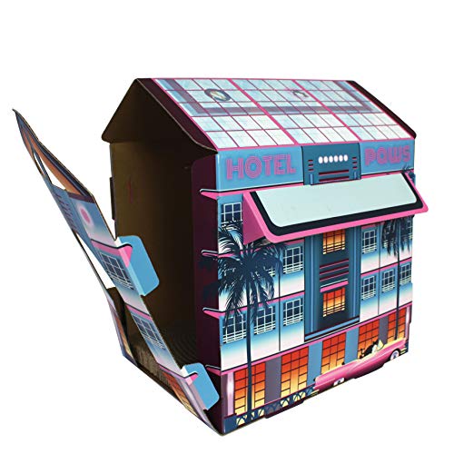 American Cat Club Miami Vibes Hotel Cat House & Scratcher w/ Catnip - Thumbnail 4
