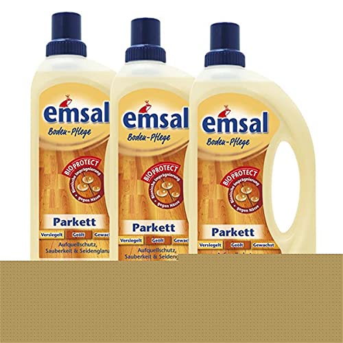emsal 3 x Thomas Boden Bodenpflege 1 Liter mit Bi-Schutz - Aufquellen Schutz, sauber & seidig