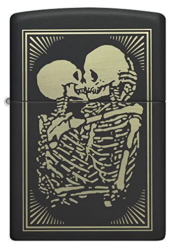 Encendedor de bolsillo Zippo diseño Lovers negro mate miniatura 2