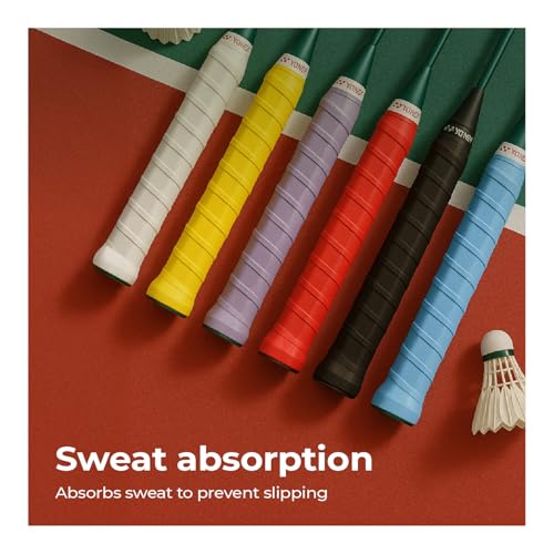 Image of Lifelong Badminton Racket Overgrip | Pack of 6 | Sweat-Absorbent, Anti-Slip, Tacky, Durable PU Grips | Multicolour Grip Tape for Badminton, Tennis, Squash, Pickleball and More