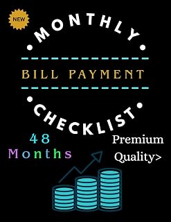 New Monthly Bill Payment Checklist Book: 48 month bill checklist | 8.5×11 size | 110 pages | Premium Quality | Rare Look | Professional Look |