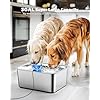 Stainless-Steel-Dog-Water-Fountain-3-Gallon-Extra-Large-Pet-Fountains-for-Large-Dogs-Great-Dane-Waterer-Automatic-Dog-Bowl-DispenserFilter-Drinking-Bowls-for-Multi-Pets-Easy-to-Clean-Quiet-Pump Large Automatic Pet Water Dispenser
