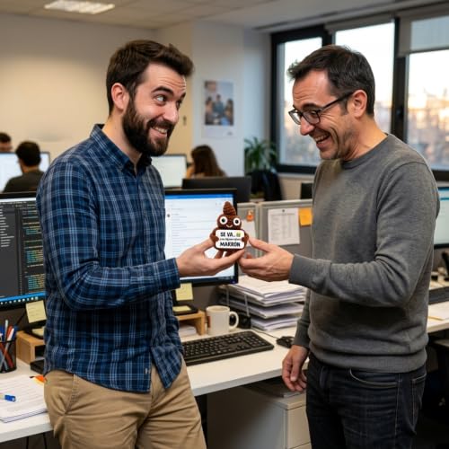 Miniatura 2 de Regalo Despedida Compañero De Trabajo Caca Peluche De Crochet Con Tarjeta Se Va Y Nos Deja Con Todo El Marrón Regalo Divertido Y Gracioso Para Oficina, Jubilación Y Compañera De Trabajo
