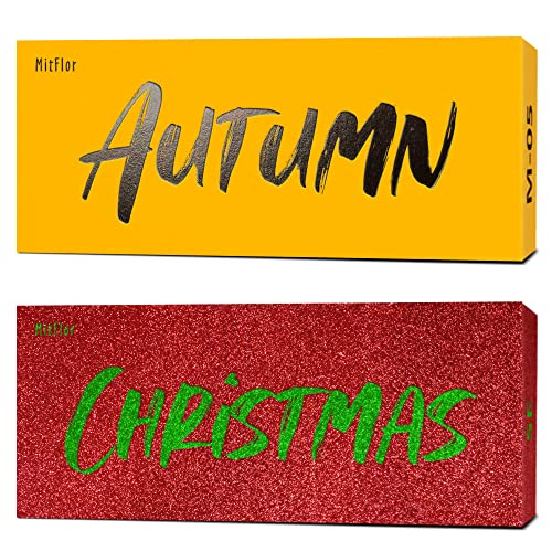 Christmas Fragrance Oils, Mitflor 12 Bottles Premium Scented Oils For Diffuser, Autumn, Soap, Candle Making, Christmas Tree, Gingerbread, Vanilla Pumpkin, Aromatherapy Oils Gift Sets #TOP17