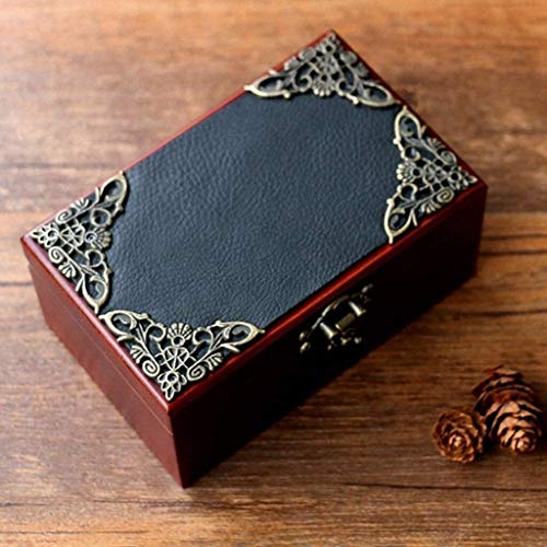 Caja de música retro HQQSC negra para decorar espacios vacíos 6