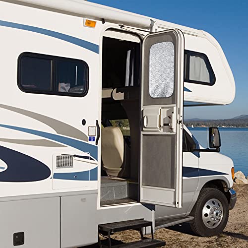 Rv Door Window Skylight Shade Foil Sunshield Reflective Window Cover Diy Rv Skylight Insulator Sunshield Blackout Reflective Cover Car Sunshade Protector With 16 Mm Tape (Silver, 120 X 24 Inches) #TOP6