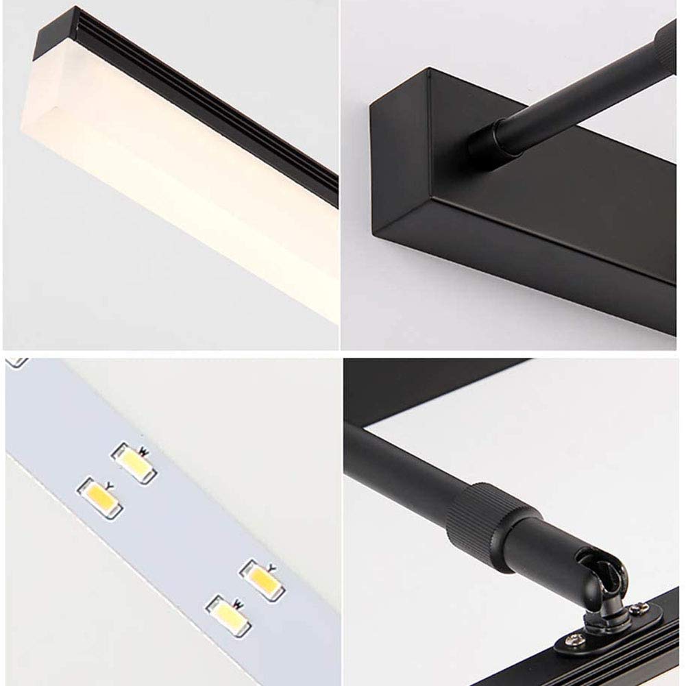 Bagno,Lavare Lampada Da Tavolo,Lampada A Specchio Per La Vanità Dell'armadio,Led Moderno Semplice Lampada Da Parete Impermeabile,Lampada A Specchio Retrattile,Lampada Anteriore A S-Luce in bianco e ne