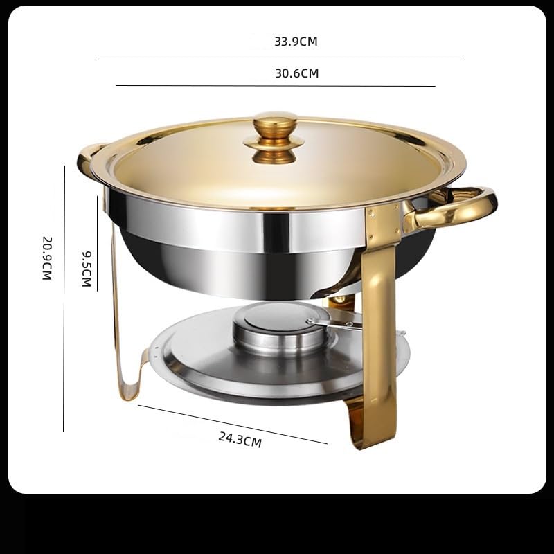 Platos de frotamiento for buffet, paquete de 2, acero inoxidable buffetera