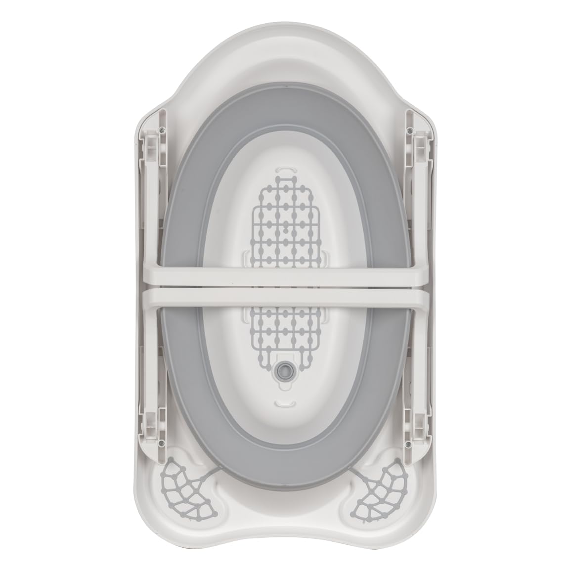 Keeeper Baignoire pliable pour bébé, pieds antidérapants, 48 x 82 x 23,5 cm, capacité 33 l, gris