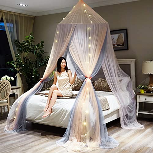 Ciel de lit suspendu moustiquaire double couche anti-insecte pour lit 2,0m - 2