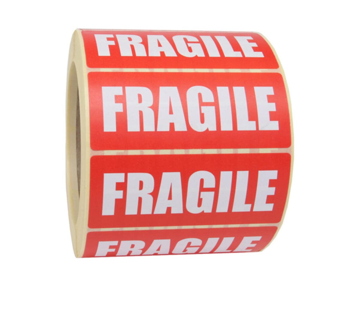 500 x Fragile Parcel Labels Stickers Permanent Self Adhesive Size 89 x 32mm / Sticker ONLY Pack of 500 Sticker โ image 1
