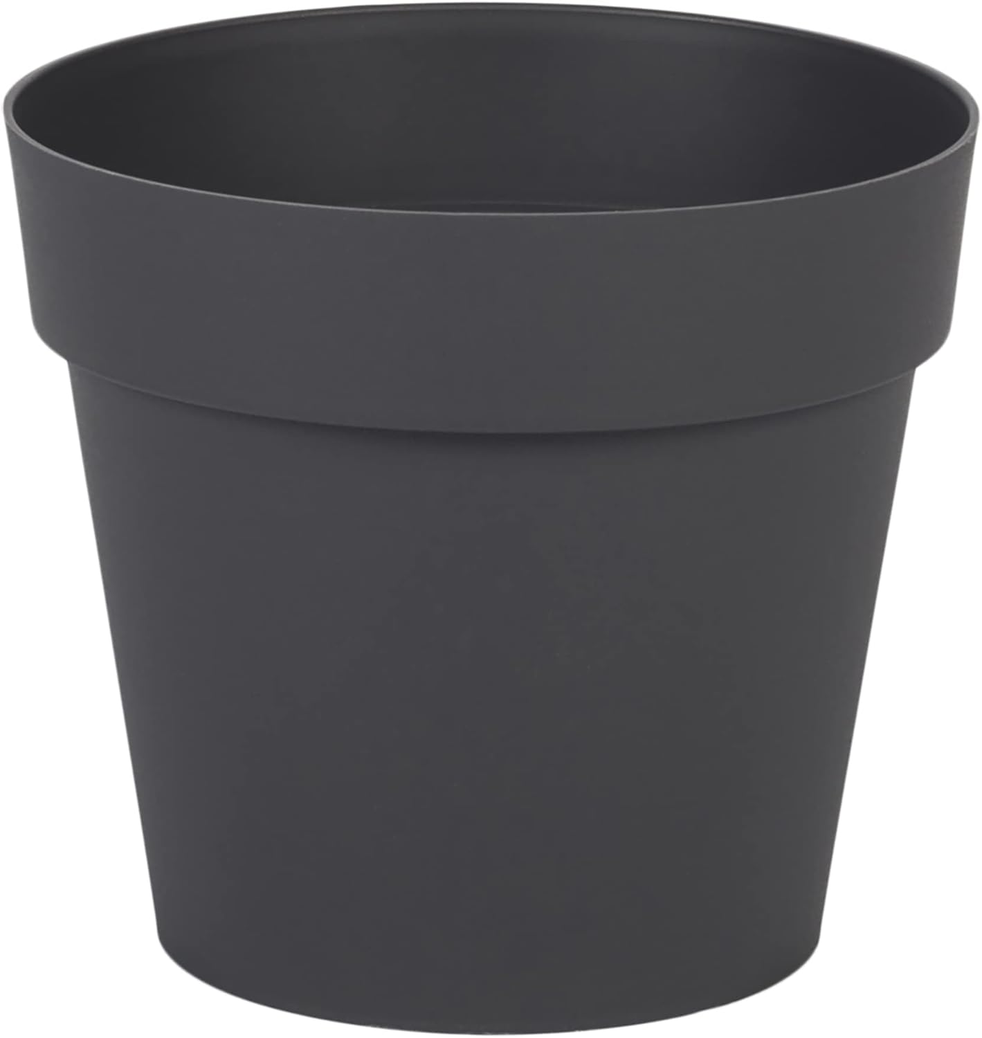 EDA Round Tuscan Flower Pot Diameter 15 cm Volume 1.6 L Diameter 15.3 x Height 13.7 cm Taupe