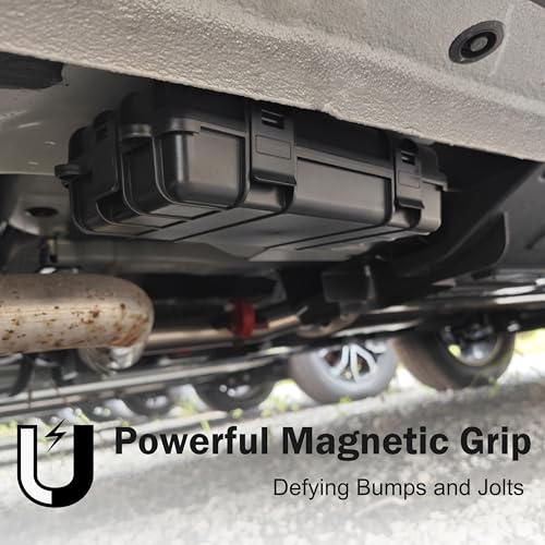 Image of Upgrade Large 7.3''x4.2'' Magnetic Key Holder Under Trucks Car,Car Key Fob Holder,Heavy-Duty Magnetic Key Box Under Car,Hide a Key,Strong Magnetic Key Hider Outside for Hiding Keys【Splash Resistant】