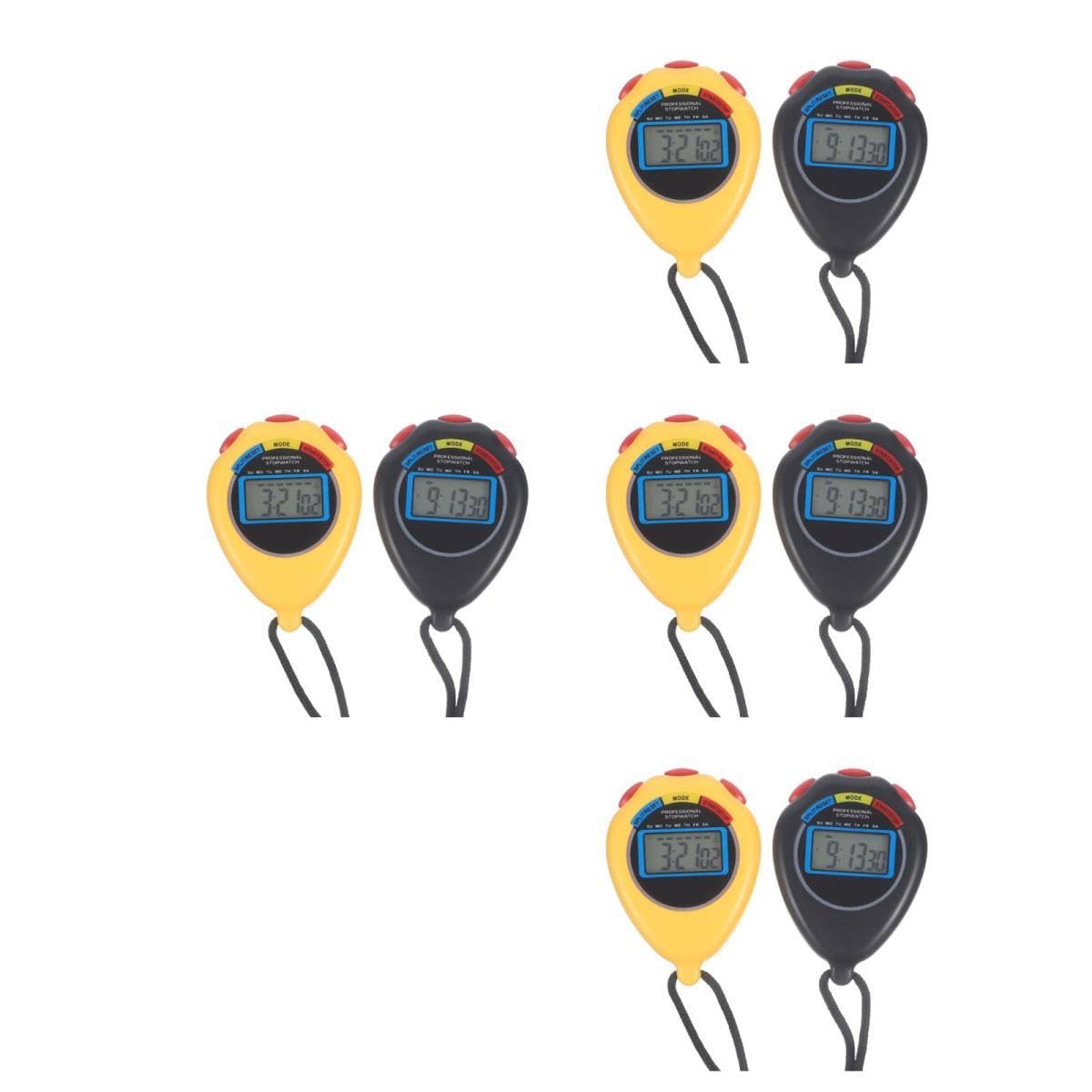 Toddmomy 4 Set Cronometro Per Sport E Fitness Timer Elettronico Portatile Per Corsa E Allenamento Con Lanyard E Design Ergonomico Resistente E Facile Usare 2 Pezzi*4