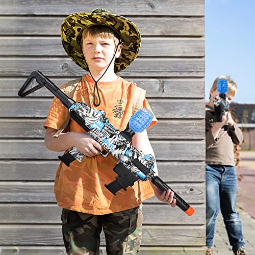 Izokee Combination Electric Gel Ball Blaster Gun, 4 Modes Automatic Splatter Ball Gun With 40000+ Water Beads, For Outdoor Activities - Shooting Team Game, Gifts For Boys Girls Birthday Christmas #TOP6