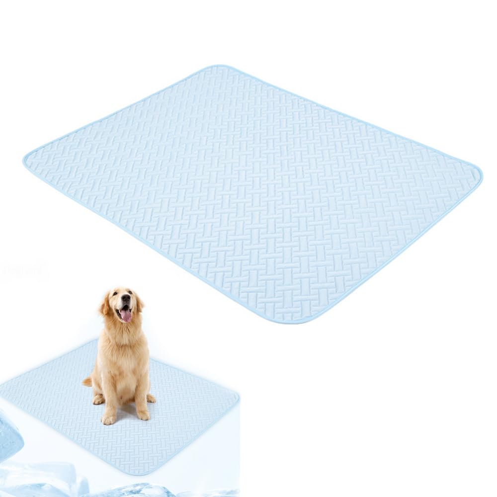 Dog Cooling Mat, Breathable Pet Cooling Pad Foldable Dog Cool Mat for Kennels Indoor Floors Sofas Pet Beds Car Seats