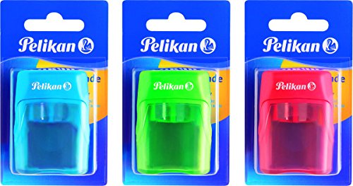 Pelikan 700245 - Sacapuntas con deposito 2 Orificios - Azul, Rosa o Verde Cover