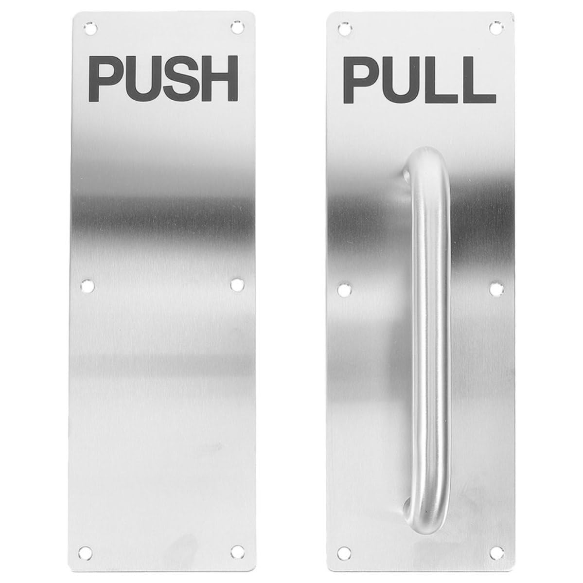 Poignée de porte coulissante plaque robuste en inox pour locaux commerciaux intensifs