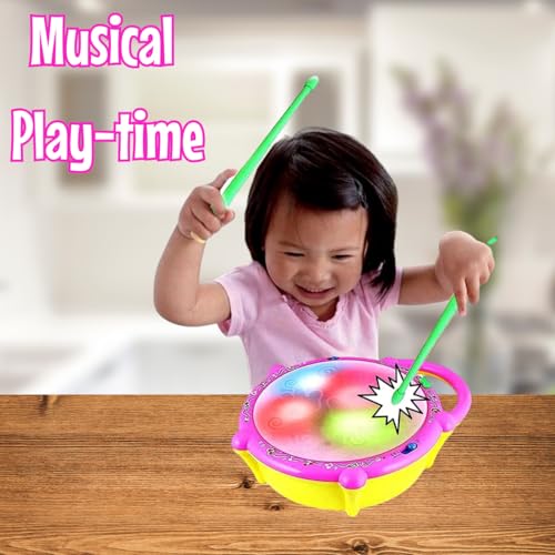 Image of Estilo Musical Flash Drum for Babies with 3D Lights & Music | Educational & Fun Activity for Infants & Toddlers 6 Months+ | Baby Musical with Sound & Lights